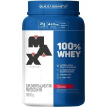 100% Whey (900G), Max Titanium – Morango