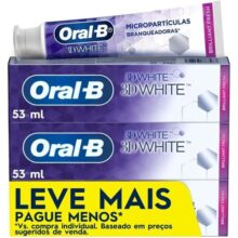 2 Pacotes — Oral-B Creme Dental 3D White Brilliant Fresh (Total 6 Unidades)