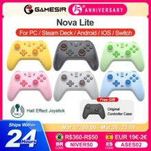 2 Unidades de Gamesir switch controlador gamepads pc nova lite controle para nintendo switch vapor