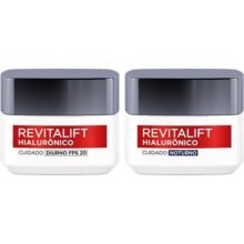 3 Kits — Creme Facial Anti-idade L’Oréal Paris Revitalift Hialurônico Noturno + Diurno FPS 20 49g (Total 6 Potes)