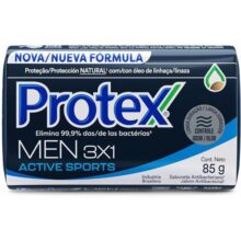 7 Unidades — Sabonete Masculino Antibacteriano em Barra Protex Men Sport 85g