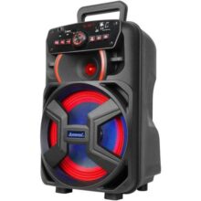 Amvox Caixa de Som Amplificada ACA 221 Gigante II – 220W RMS Bluetooth Rádio FM USB Preto