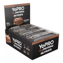 Barras De Proteína Yopro 12 Unidades 55g Whey Bar – Nutrata Sabor Chocolate