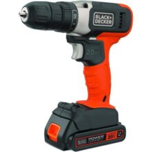 Black Decker Furadeira e Parafusadeira, Parafusadeira com Luz de Led, Modelo CD702C1, 20V