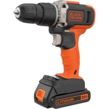 Black Decker Furadeira e Parafusadeira VRR com 2 velocidades, Furadeira de Impacto 360 RPM a 1.400 RPM, 110V, Modelo ‎BCD704C1, 20V