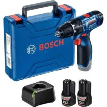 Bosch Parafusadeira Furadeira GSB 120-LI 12V com 2 baterias, 1 carregador e maleta