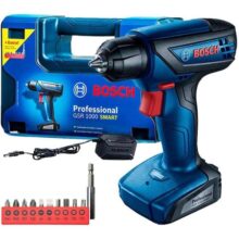 Bosch Parafusadeira Furadeira Gsr 1000 Smart 12V Com 1 Bateria 1 Carregador E Maleta