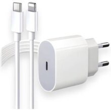 Cabo Usb-C-Lightning + Fonte Carregador 25W Turbo Compatível iPhone X Xr SE 11 12 13 14 Premium LAGUS IMP.