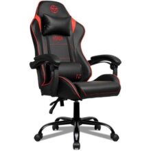 Cadeira Gamer TGT Heron TC | Espuma Moldada | Almofadas para Lombar e Pescoço | Suporta até 120kg | Ajuste de Inclinação | Braço Fixo | Preto e Vermelho | TGT-HRTC-BR02