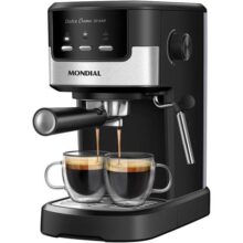 Cafeteira Espresso Dolce Crema 20 Bar, Mondial, Preto/Inox, 1200W, 220V – C-20-EC