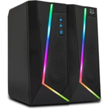 Caixa De Som Adamantiun Nirvan S10a P2 3.5mm Estéreo 2.5 3W*2 RGB Preto