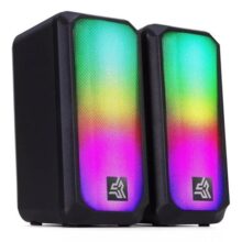 Caixa De Som Pc Gamer Led Caixinha Notebook Subwoofer Usb