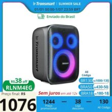 caixa de som Tronsmart Halo 200 caixa de som bluetooth Saída de alto-falante 120 W com sistema de som d