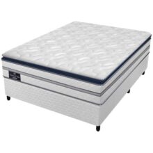 Cama Box Casal (Box + Colchão) Gazin de Mola – 59cm de Altura Diamond Blue