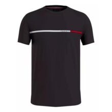 Camiseta Tommy Hilfiger Two Tone Chest Stripe Preta