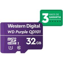 Cartão de Memória Com 3 anos de Garantia Micro SD 32GB WD Purple Intelbras