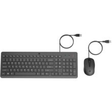 Combo de Teclado e Mouse USB HP 150 – Plug and Play, com Digitação Silenciosa, Confortável e Precisa, Mouse com DPI de 1600, Layout ABNT2, Preto (240J7AA)