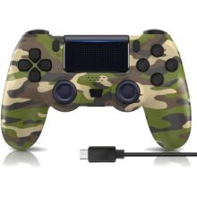 Controle Sem Fio Verde Camuflado para Joystick de Jogo Compatível Com PS4/Slim/Pro/PC