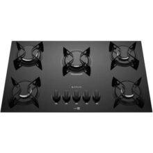 Cooktop 5 Bocas Preto com Mesa de Vidro Atlas Agile Up Bivolt