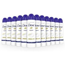 Dove 12 Unidades Desodorante Antitranspirante Aerossol Original 150ml