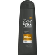 Dove Shampoo Cafeína Fortificante e Cálcio Men+Care Força Resistente 200ml, Branco