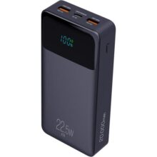 ELG PB200BK Power Bank Pro 20000mAH Bateria Portátil Universal Carga Rápida Display Indicador Entradas Micro USB e USB-C 2 Portas USB-A Pr