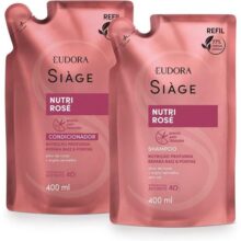 Eudora Kit Refil Siàge Nutri Rosé: Shampoo 400ml + Condicionador 400ml