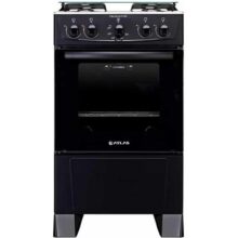 Fogão Atlas 4 bocas preto com forno limpa fácil Coliseum Plus – Forno 50l