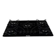 Fogão Cooktop Gás Braslar Pop 5 Bocas Preto 127/220v