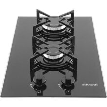 Fogão de Mesa Cooktop 2 Bocas Vidro Preto à Gás – SUGGAR – FG2002VP