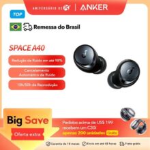 Fone ouvido Anker Soundcore Space A40 com Cancelamento Ruído Adaptativo LDAC Hi-Res 50h bateria