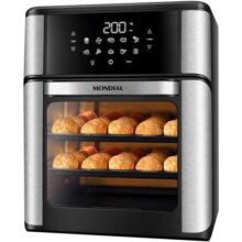 Fritadeira Air Fryer Forno Oven 12L, Mondial, Preto/Inox, 2000W, 220V – AFON-12L-BI