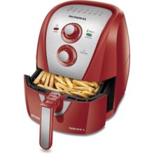 Fritadeira Sem Óleo Air Fryer 4l, Mondial, Vermelho/inox, 1500w, 110v – Afn-40-ri