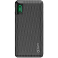 Geonav Power Bank Carregador Portátil Universal 10.000mAh 2 portas USB + 1 porta USB-C Led Indicador de bateria PB10KBK Preto