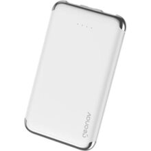 Geonav Power Bank, Carregador Portátil Universal 6.000mAh, 2 portas USB 2.1A, Led Indicador de bateria, PB6kWT, Branco