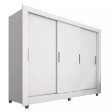 Guarda Roupa Casal 3 Portas 1 Gavetas Alice Branco – Movemax