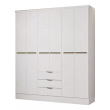 Guarda Roupa Casal Troy Carraro 6 Portas 3 Gavetas Branco