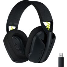 Headset Gamer Sem Fio Logitech G435 LIGHTSPEED, Conexão USB e Bluetooth, Design Leve e Confortável, Microfone Embutido, Bateria de até 18h – Compatível com Dolby Atmos, PC, PS4, PS5, Mobile – Preto