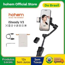 Hohem-estabilizador de smartphone v3 com rastreamento de rosto ai gimbal de 3 eixos vara de selfie