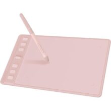 HUION Inspiroy 2 Mesa Digitalizadora ‎H641P-Pink Com Rolos 6 botões Personalizados, Caneta Sem Bateria