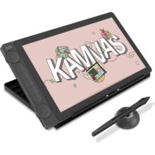 HUION Kamvas 13 (Gen 3) Mesa digitalizadora, Tablet de Arte Totalmente Laminado com Vidro de Lona Anti-brilho, 99% sRGB, PenTech 4.0, 16384 Pressão da Caneta, Dial Duplo para PC, Mac, Android