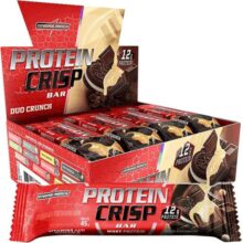 Integralmédica – Barra de Proteína Whey Protein Crisp Bar Duo Crunch – Snack Proteíco – Pré e Pós-Treino – Display com 12 Unidades