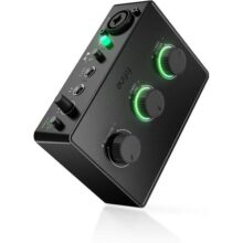 Interface de áudio USB FIFINE para gravação,mixer podcast com linha microfone XLR,monitor direto,alimentação fantasma de 48V,para instrumentos,guitarra,música,criação de conteúdo de vídeo,vocal-SC1