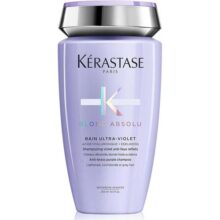 Kérastase Shampoo Blond Absolu Bain Ultra-Violet, Cabelos loiros, descoloridos, Hidratação, neutraliza os tons amarelados, Ácido Hialurônico, Flor de Edelweiss, 250 ml