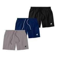 Kit 3 Shorts Bermuda Masculina Básico Mauricinho Tactel