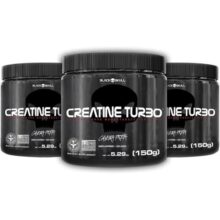 Kit 3X Creatine Turbo Suplemento Alimentar Black Skull 150g Caveira Preta Creatina Monohidratada Sem Sabor