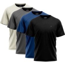 Kit 4 Camisas Dry-fit Sandrini Masculina Academia Treino Uv