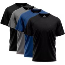 Kit 4 Camiseta Dry-fit Sandrini Masculina Academia Caminhada