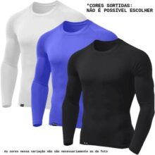 Kit com 3 Camisetas Térmicas UV Proteção Solar Masculina – SLIM FITNESS