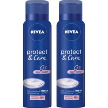 Kit Desodorante Aerossol NIVEA Protect & Care 150ML – 2 Unidades, Nivea, pacote de 2